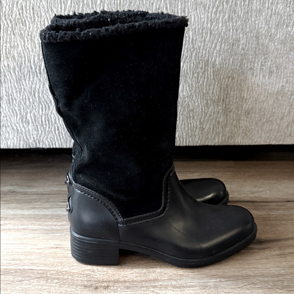 COACH ZANA A9172 Black Women's Boots With Fur - Picture 6 of 16
